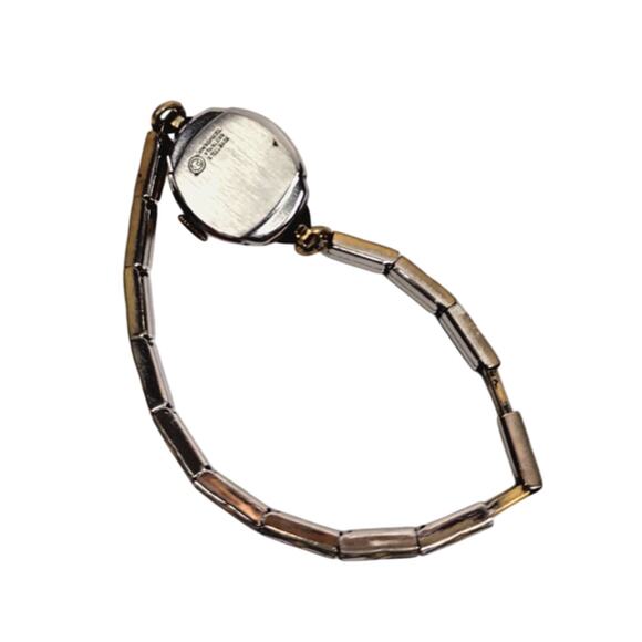 Vintage Orvin 17 Jewels Classic Womens Watch Manual Wind Gold Tone Stretch Band - Picture 4 of 9